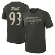 Youth Deadrin Senat Baltimore Ravens Green Dark/ 2025 Salute to Service Sideline Slub T-Shirt