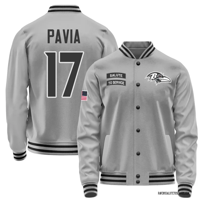 Youth Diego Pavia Baltimore Ravens Gray Salute to Service Performance Jacket