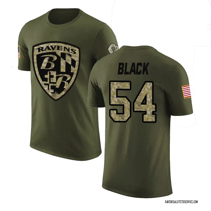 Youth Diwun Black Baltimore Ravens Legend Olive Salute to Service T-Shirt