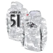 Youth Emery Jones Jr. Baltimore Ravens Camo Arctic 2024 Salute to Service Club Fleece Pullover Hoodie