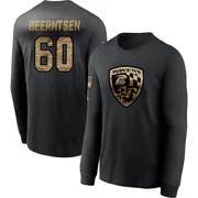 Youth Evan Beerntsen Baltimore Ravens Black 2020 Salute To Service Sideline Performance Long Sleeve T-Shirt