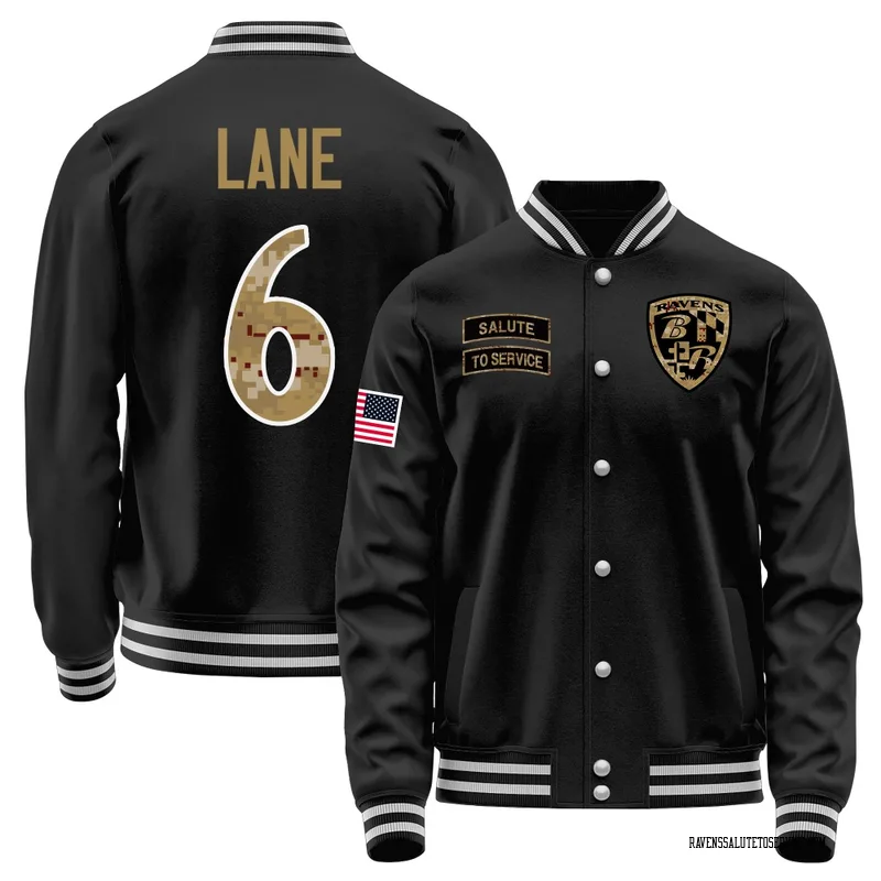 Youth Ja'Kobi Lane Baltimore Ravens Black Salute to Service Sideline Performance Jacket