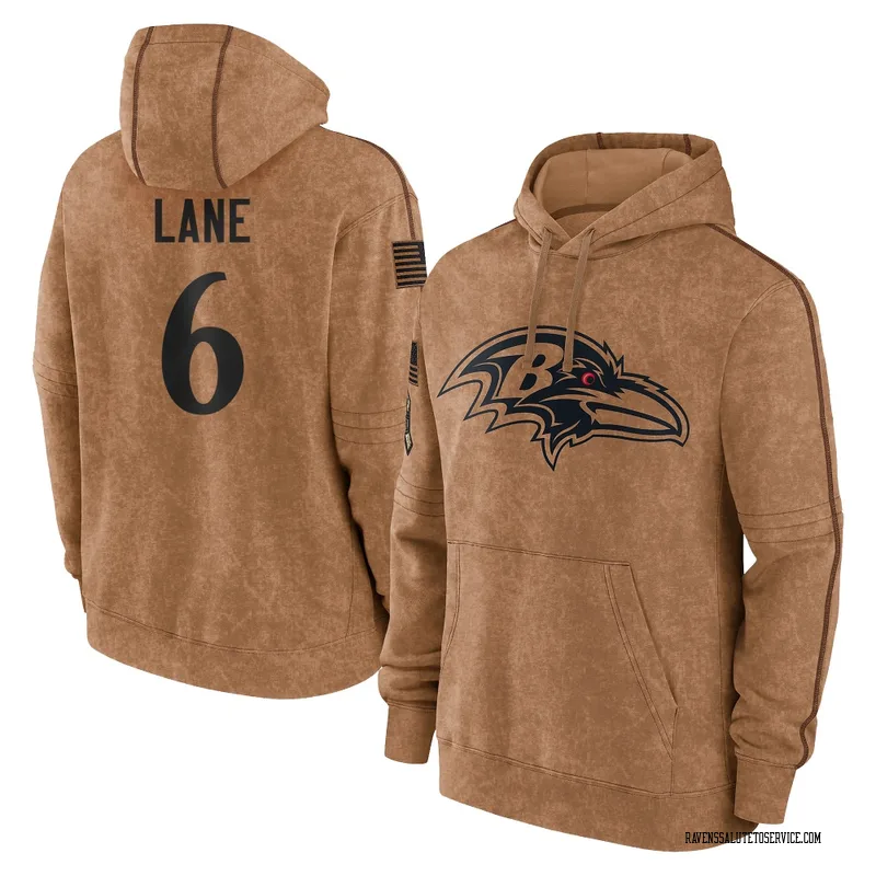 Youth Ja'Kobi Lane Baltimore Ravens Brown 2023 Salute To Service Club Pullover Hoodie