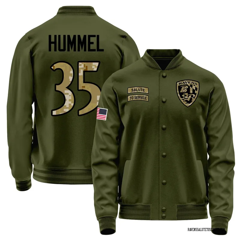 Youth Jacob Hummel Baltimore Ravens Olive Salute to Service Sideline Performance Jacket