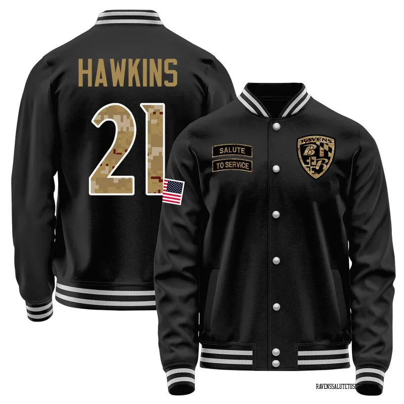 Youth Jaylinn Hawkins Baltimore Ravens Black Salute to Service Sideline Performance Jacket