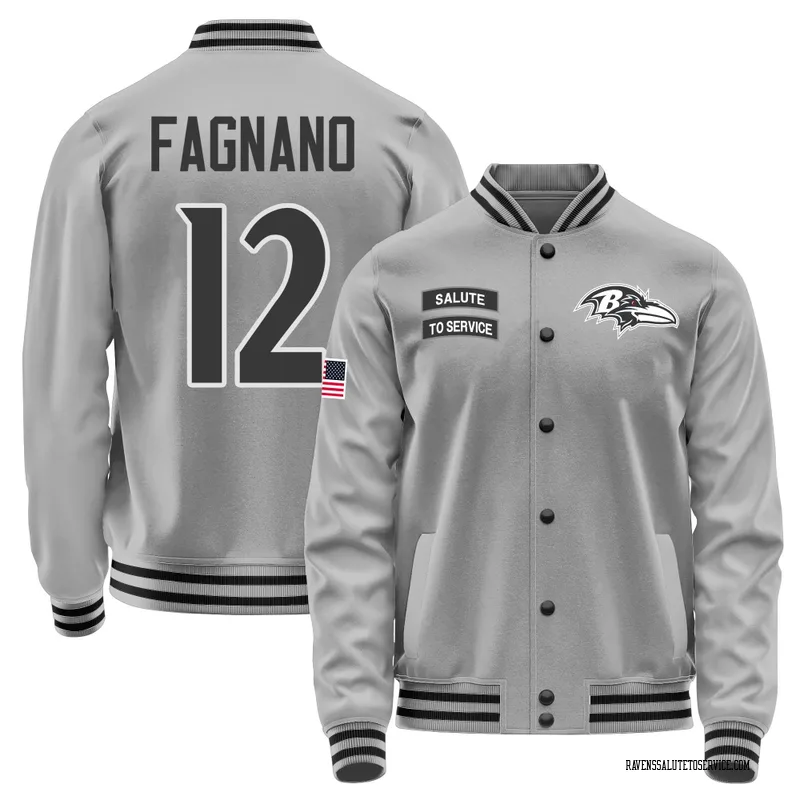 Youth Joe Fagnano Baltimore Ravens Gray Salute to Service Performance Jacket