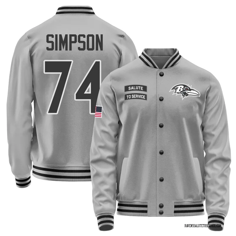 Youth John Simpson Baltimore Ravens Gray Salute to Service Performance Jacket