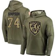 Youth John Simpson Baltimore Ravens Olive Salute to Service Pullover Hoodie