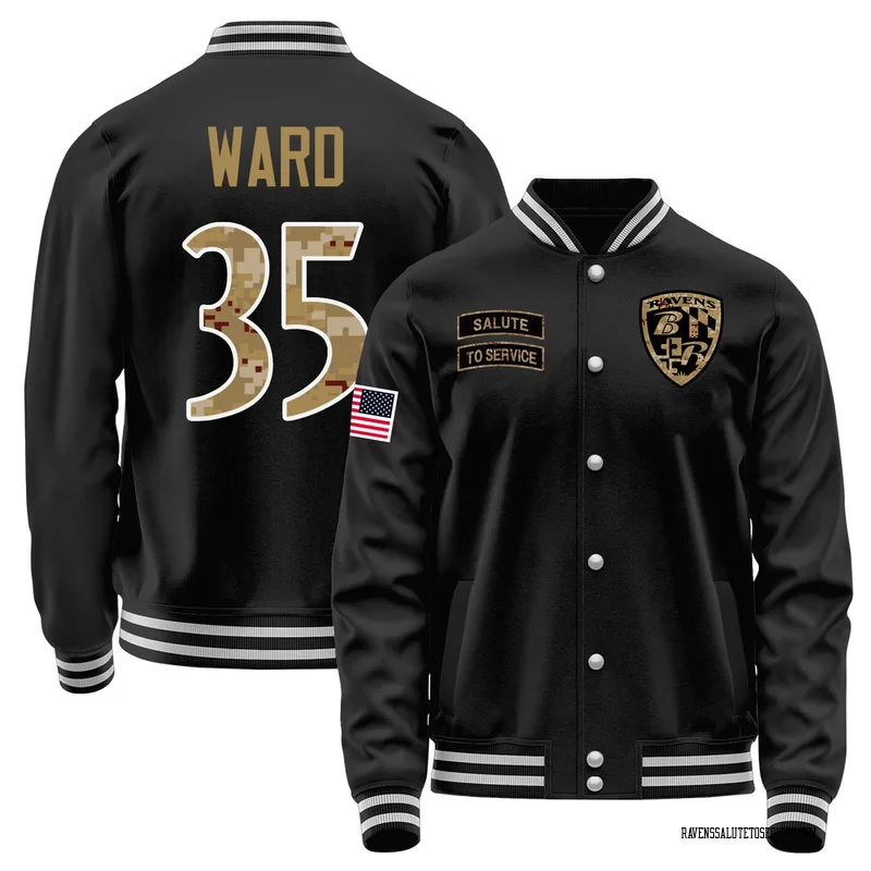 Youth Jonathan Ward Baltimore Ravens Black Salute to Service Sideline Performance Jacket