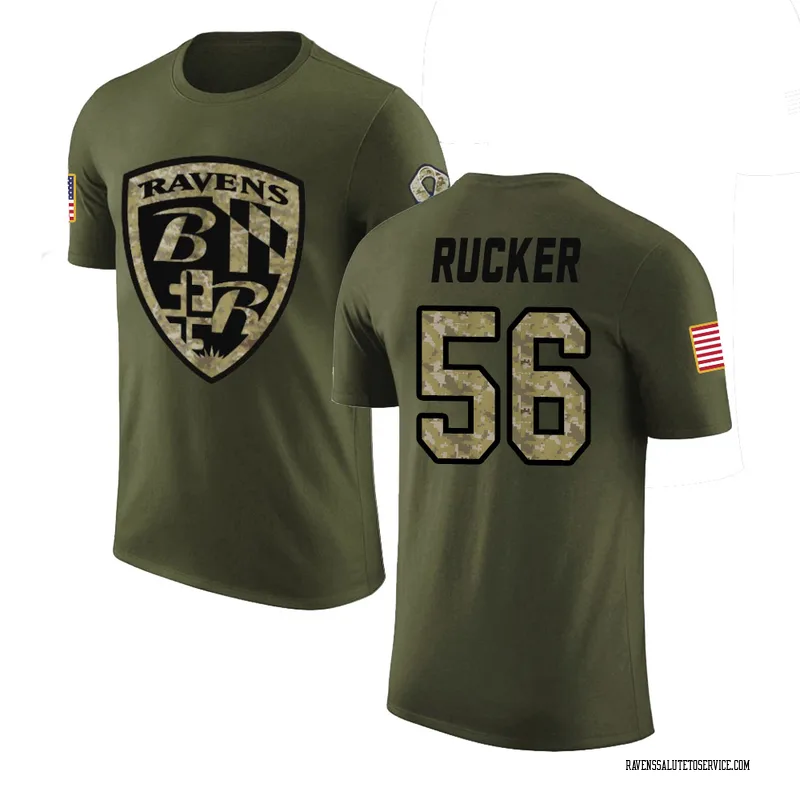 Youth Kaimon Rucker Baltimore Ravens Legend Olive Salute to Service T-Shirt