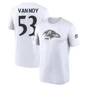 Youth Kyle Van Noy Baltimore Ravens Legend White 2024 Salute to Service Performance T-Shirt