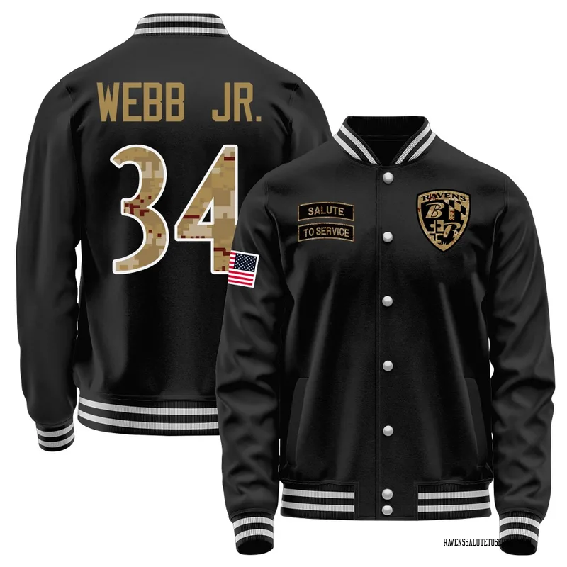 Youth Lardarius Webb Jr. Baltimore Ravens Black Salute to Service Sideline Performance Jacket