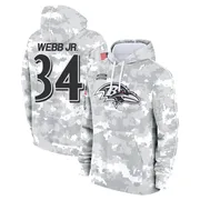 Youth Lardarius Webb Jr. Baltimore Ravens Camo Arctic 2024 Salute to Service Club Fleece Pullover Hoodie