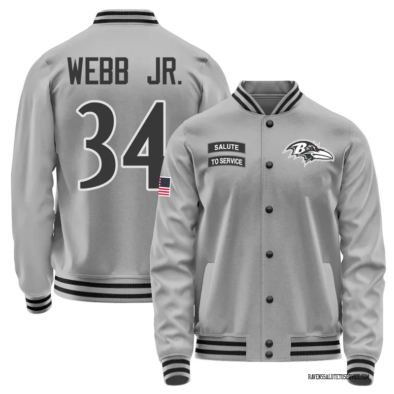 Youth Lardarius Webb Jr. Baltimore Ravens Gray Salute to Service Performance Jacket