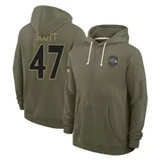Youth Lucas Scott Baltimore Ravens Olive 2025 Salute to Service Hoodie