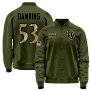 Youth Nick Dawkins Baltimore Ravens Olive Salute to Service Sideline Performance Jacket