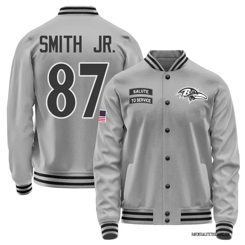 Youth Octavian Smith Jr. Baltimore Ravens Gray Salute to Service Performance Jacket