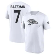 Youth Rashod Bateman Baltimore Ravens Legend White 2024 Salute to Service Performance T-Shirt
