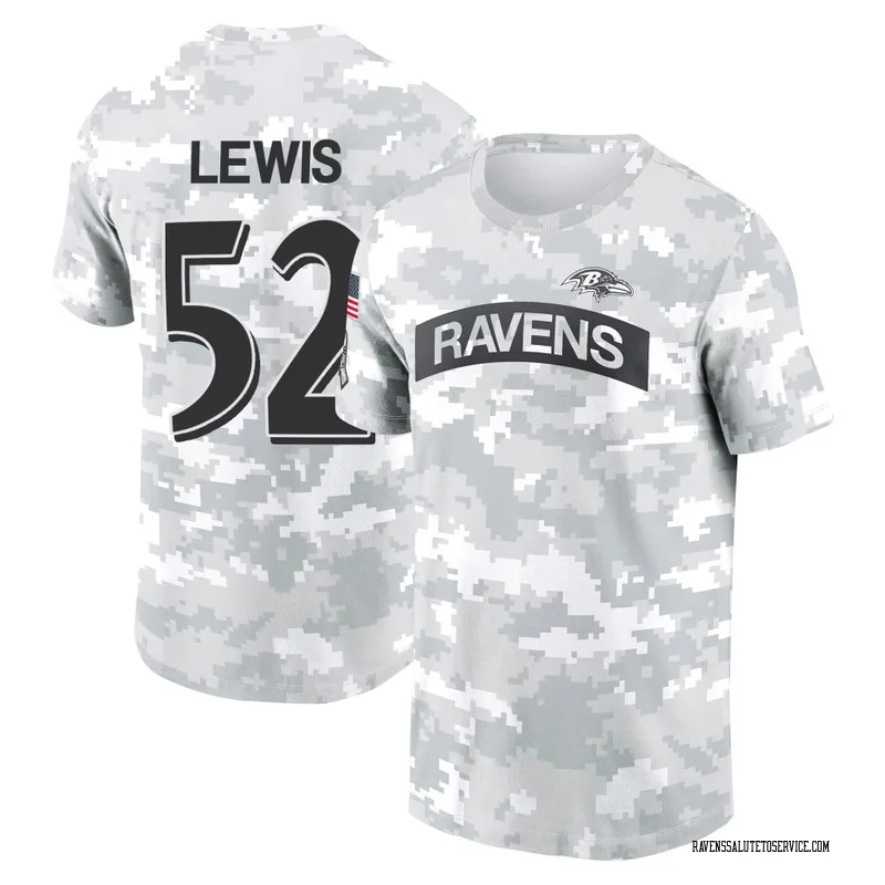 Youth Ray Lewis Baltimore Ravens Camo Arctic 2024 Salute to Service Performance T-Shirt