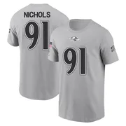 Youth Rayshad Nichols Baltimore Ravens Gray 2024 Salute to Service Name & Number T-Shirt