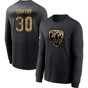 Youth Reuben Lowery Baltimore Ravens Black 2020 Salute To Service Sideline Performance Long Sleeve T-Shirt