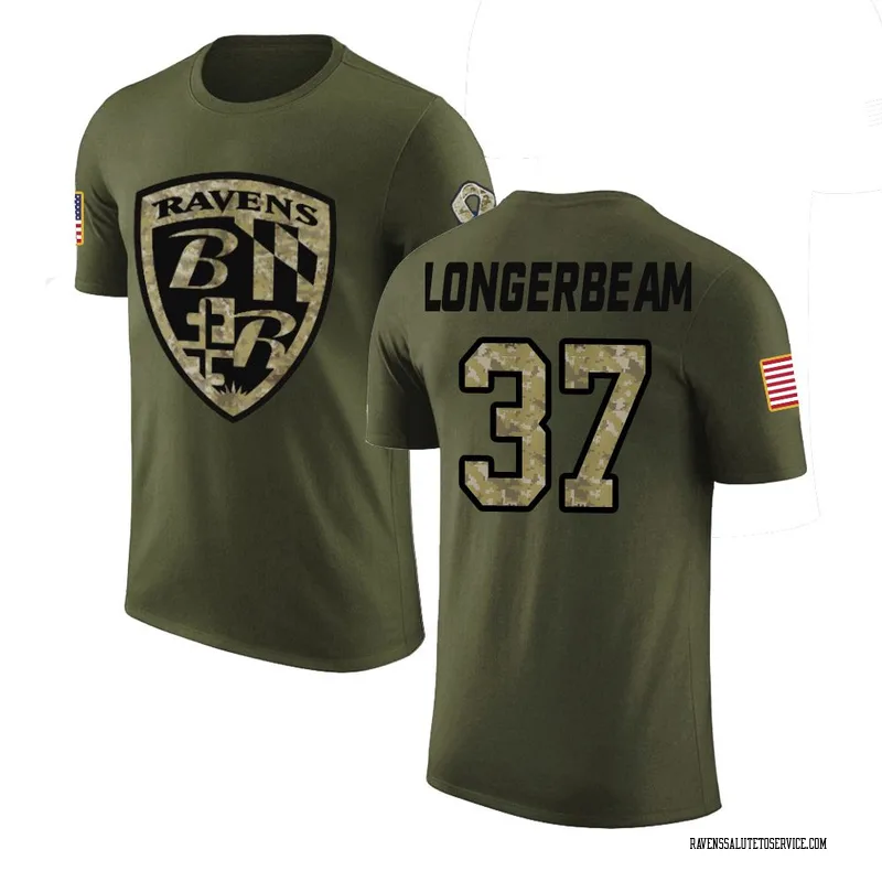 Youth Robert Longerbeam Baltimore Ravens Legend Olive Salute to Service T-Shirt