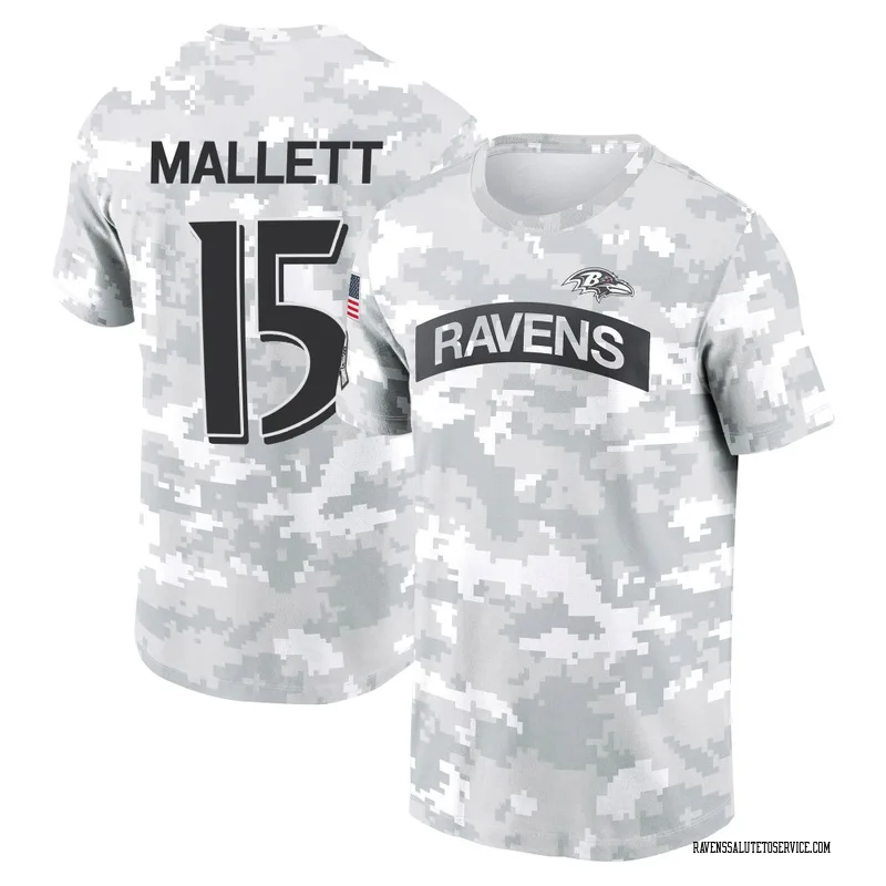 Youth Ryan Mallett Baltimore Ravens Camo Arctic 2024 Salute to Service Performance T-Shirt
