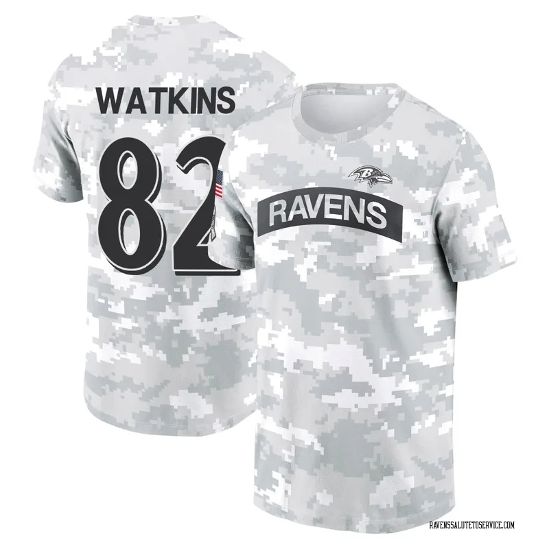 Youth Sammy Watkins Baltimore Ravens Camo Arctic 2024 Salute to Service Performance T-Shirt