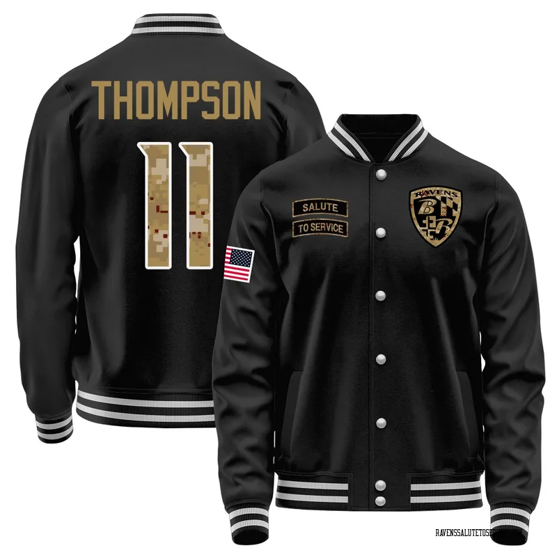 Youth Skylar Thompson Baltimore Ravens Black Salute to Service Sideline Performance Jacket