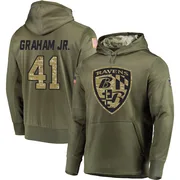 Youth Thomas Graham Jr. Baltimore Ravens Olive Salute to Service Pullover Hoodie