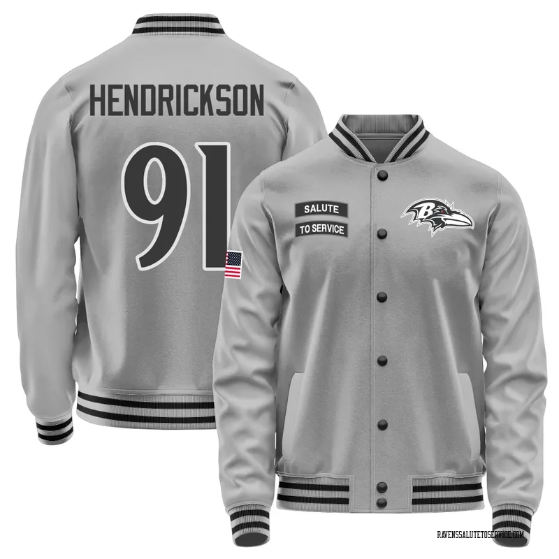 Youth Trey Hendrickson Baltimore Ravens Gray Salute to Service Performance Jacket