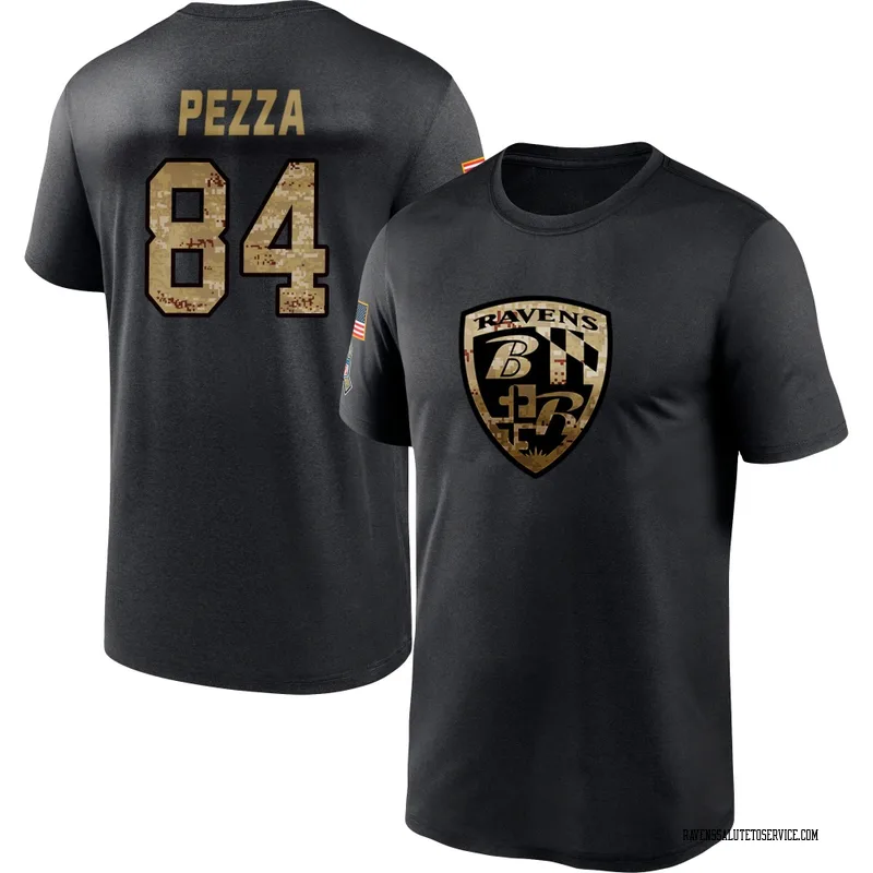 Youth Ty Pezza Baltimore Ravens Black 2020 Salute To Service Performance T-Shirt