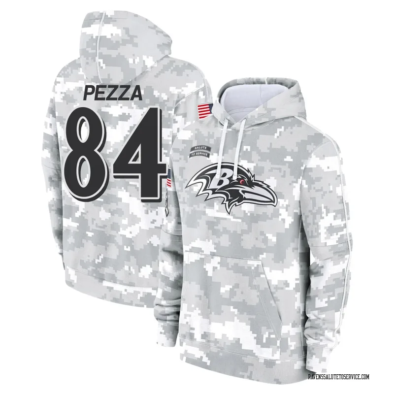Youth Ty Pezza Baltimore Ravens Camo Arctic 2024 Salute to Service Club Fleece Pullover Hoodie